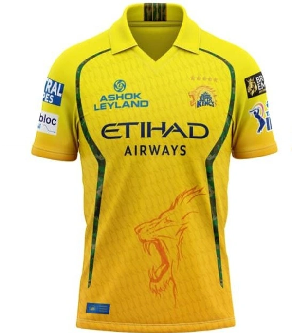 SVS IPL CSK 2026 Team Fan Jersey – Half Sleeve CSK Cricket Polo T-Shirt | Regular Fit Breathable Sportswear Polo Tee for Training, Gym, Outdoor & Match Day Wear - 36, Web Orange