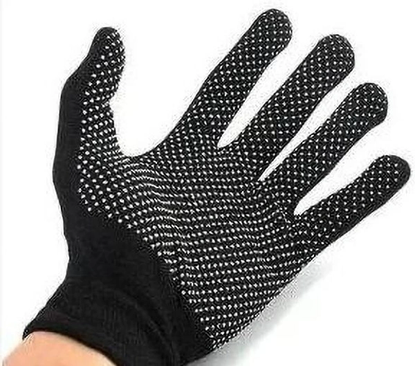 SVS Anti-skip PVC Tennis Batting Gloves  - Free, Black