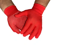 SVS Anti-skip PVC Tennis Batting Gloves  - Free, Red