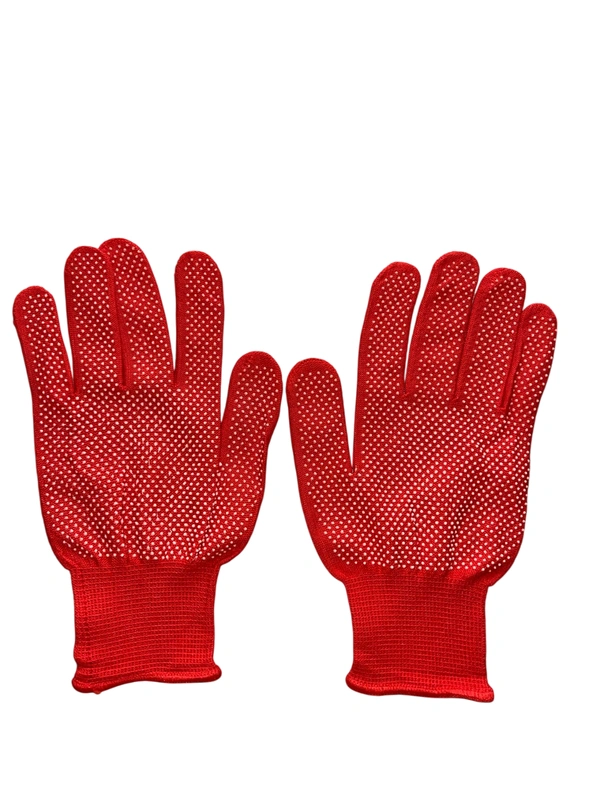 SVS Anti-skip PVC Tennis Batting Gloves  - Free, Red