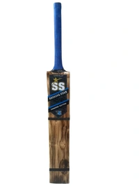 SVS Double Blade Laminated Burn Light Weight Hard Tennis (Bandook Edition) Kashmir Willow Cricket Bat, Size 8 - Black : Free Tennis Gloves - 