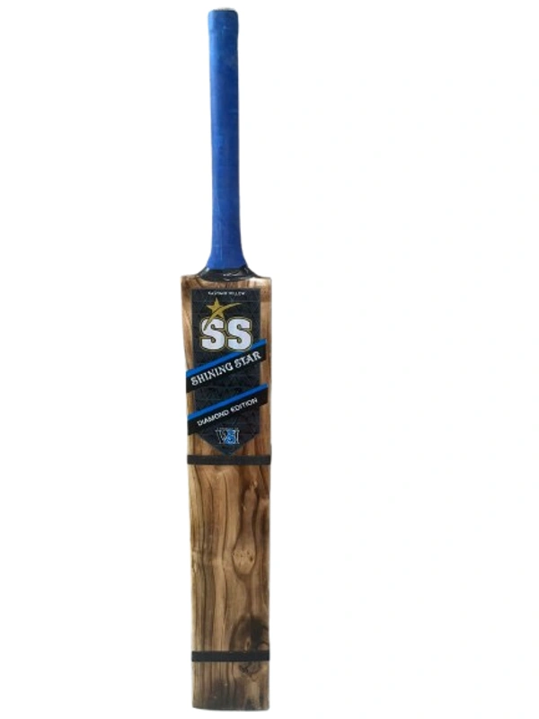 SVS Double Blade Laminated Burn Light Weight Hard Tennis (Bandook Edition) Kashmir Willow Cricket Bat, Size 8 - Black : Free Tennis Gloves - 