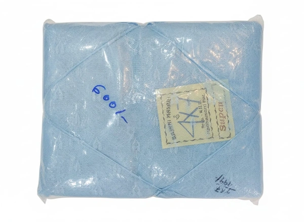 Mrettika  Printed Premium Mashari ( Mosquito Net )  - 4*7, Light Blue