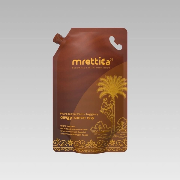 Mrettika Khejur Jhola Gur - 800g, Spout Pouch