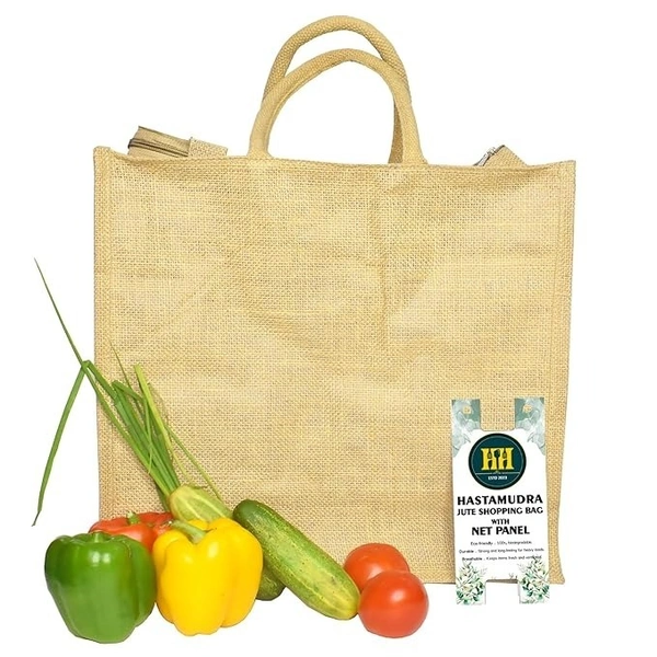 Eco-Friendly Jute Shopping Bag - 40 cm wide and 38 cm tall