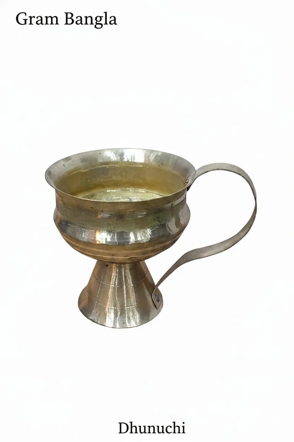 Dashakarma  Dhunuchi  - 4.75" * 4.75 ", Generic 100% Brass, 280 g