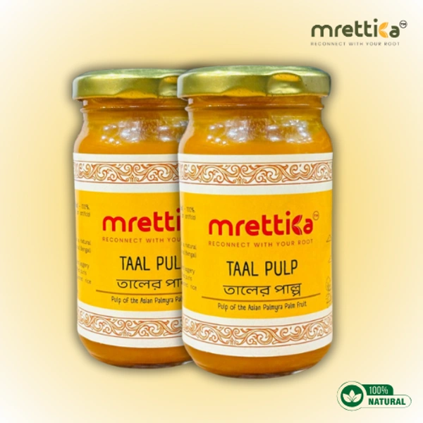 Taal Pulp (তালের মাড়ি) - 2 Bottles - 400g X 2, Web Orange, Seasonal, 800g, Glass Jar