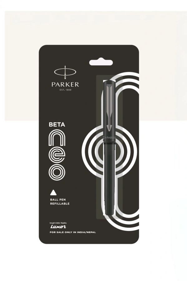 PARKER BETA NEO BALL PEN WITH  COATED CLIP  - Black
