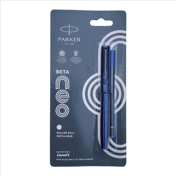 PARKER BETA NEO ROLLER BALL PEN WITH  COATED CLIP  - Blue
