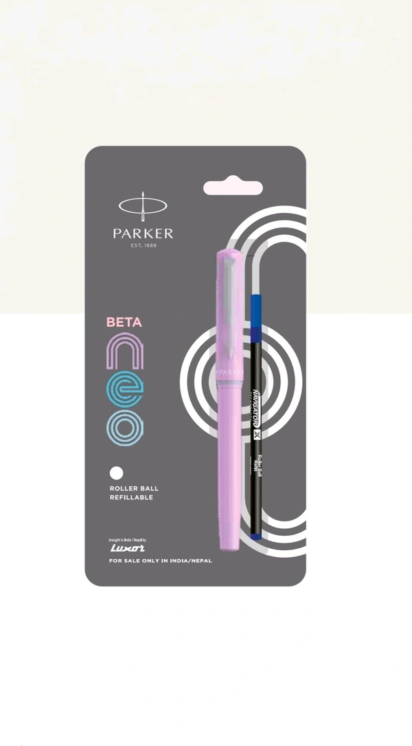 PARKER  BETA NEO PASTEL ROLLER BALL PEN WITH COATED CLIP - Mauve