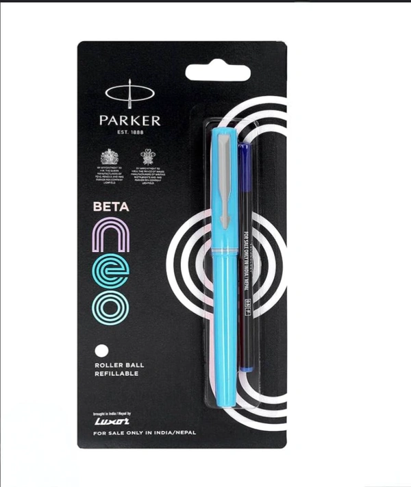PARKER  BETA NEO PASTEL ROLLER BALL PEN WITH COATED CLIP - Periwinkle