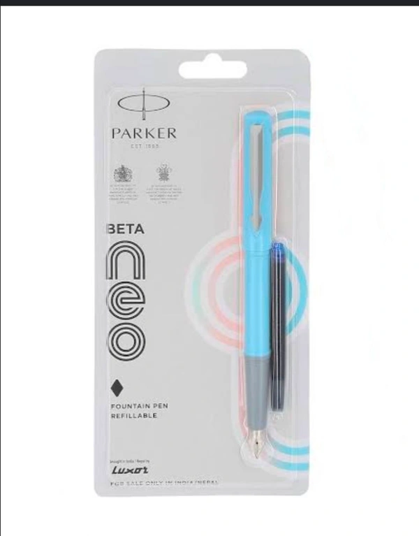 PARKER  BETA NEO PASTEL FOUNTAIN PEN WITH COATED CLIP - Blue