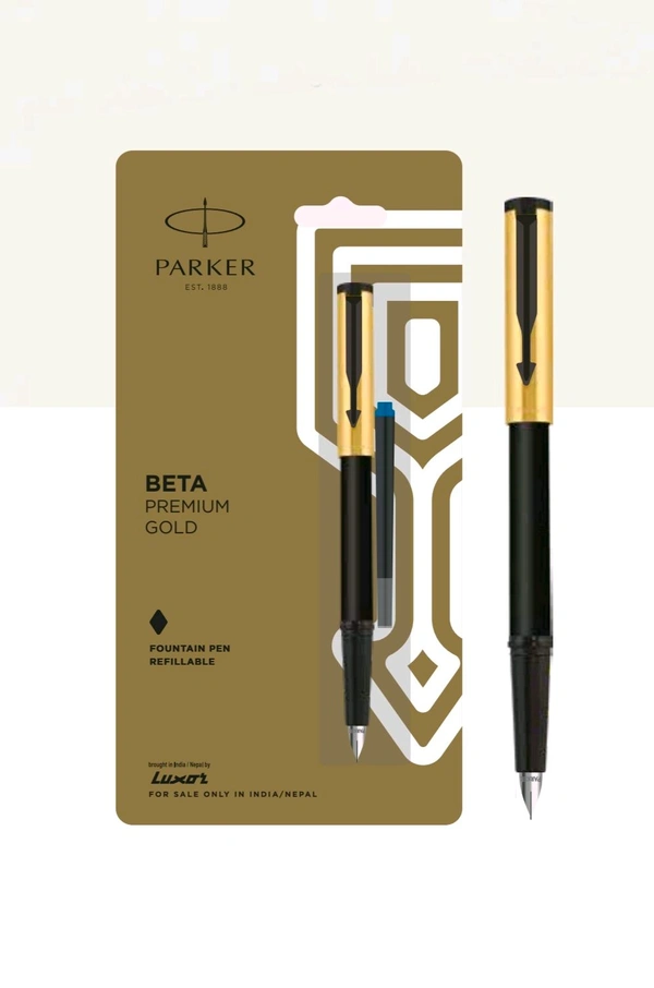 PARKER  BETA PREMIUM FOUNTAIN PEN WITH COATED CLIP - Gold