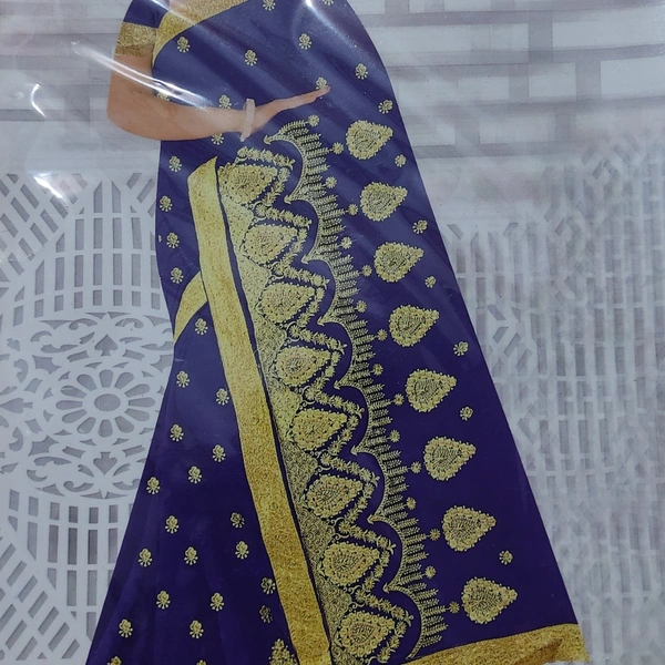 Khatupati Synthetic Saree - Nevi Blue, 5.5 MTR
