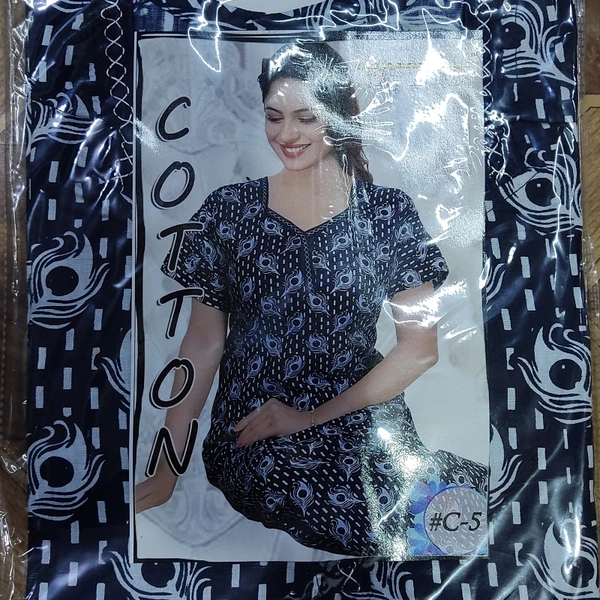 K.L.D Cotton Nighty - ASST, Regular