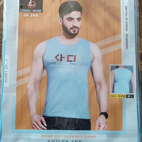 London Dreams Mens Cut Sleeve T-shirt - ASST, M