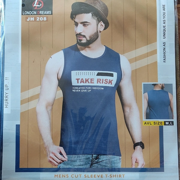 London Dreams Mens Cut Sleeve T-shirt - ASST, M