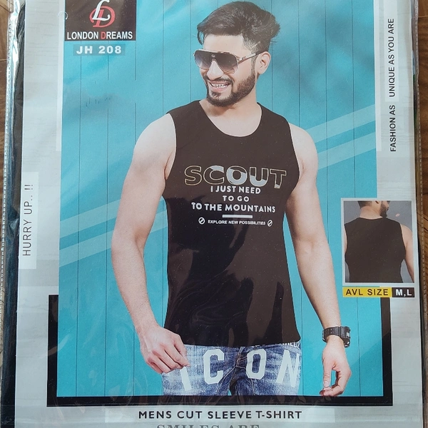 London Dreams Mens Cut Sleeve T-shirt - ASST, M