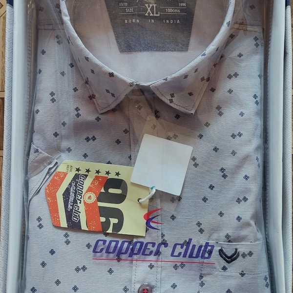 Copper Club Cotton Half Shirt - ASST, M