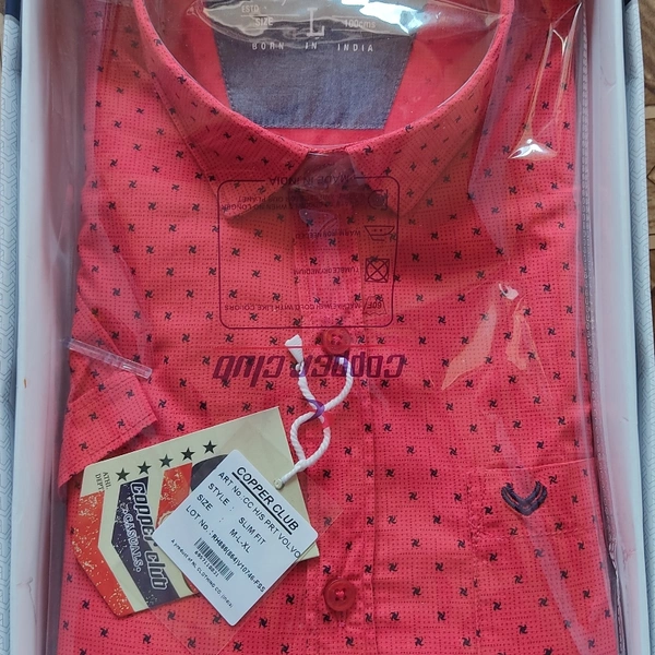Copper Club Cotton Half Shirt - ASST, XL