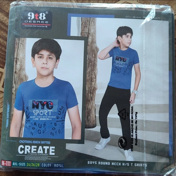 9t8 Degree Round Neck T-shirts - ASST, 24