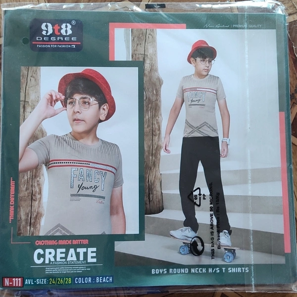 9t8 Degree Round Neck T-shirts - ASST, 24