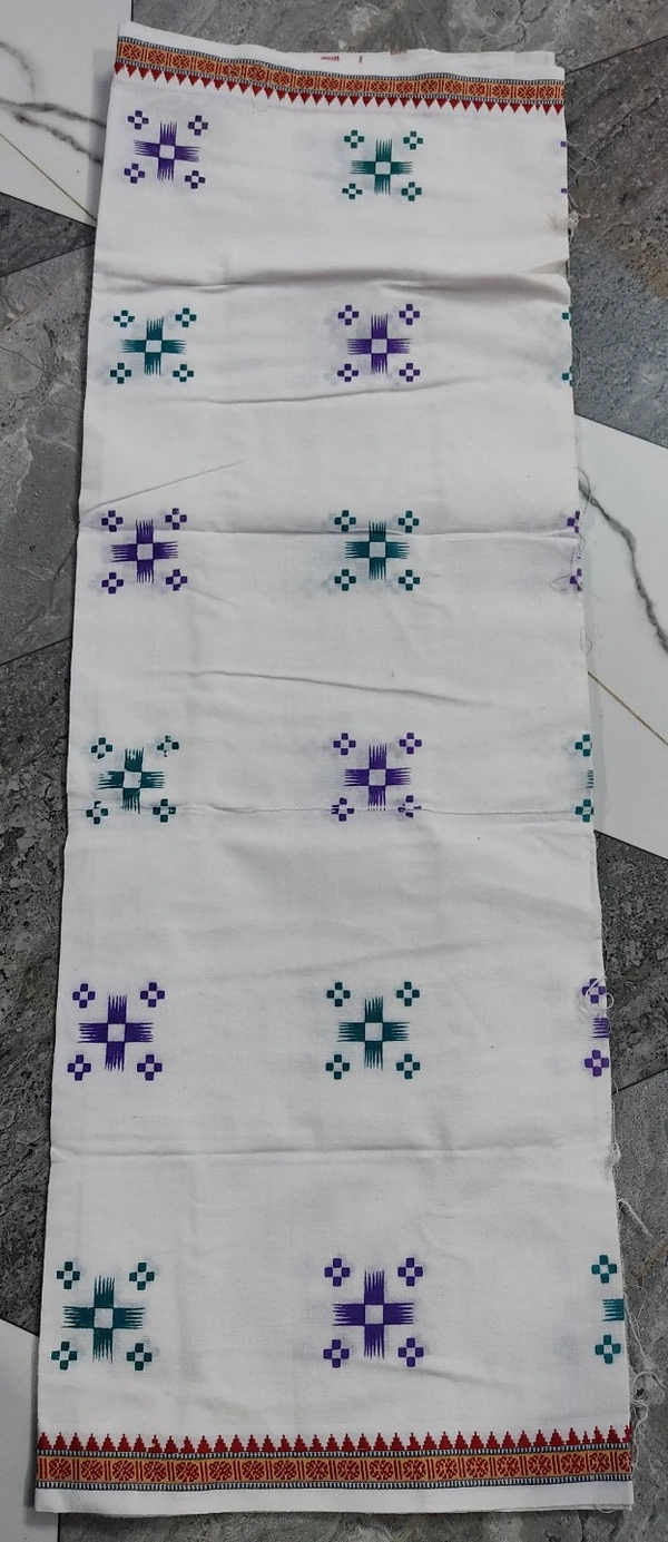 Sivakami Handloom Jagannath Cotton White Gamchha - ASST, 2.25 MTR