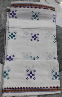 Sivakami Handloom Jagannath Cotton White Gamchha - ASST, 2.25 MTR