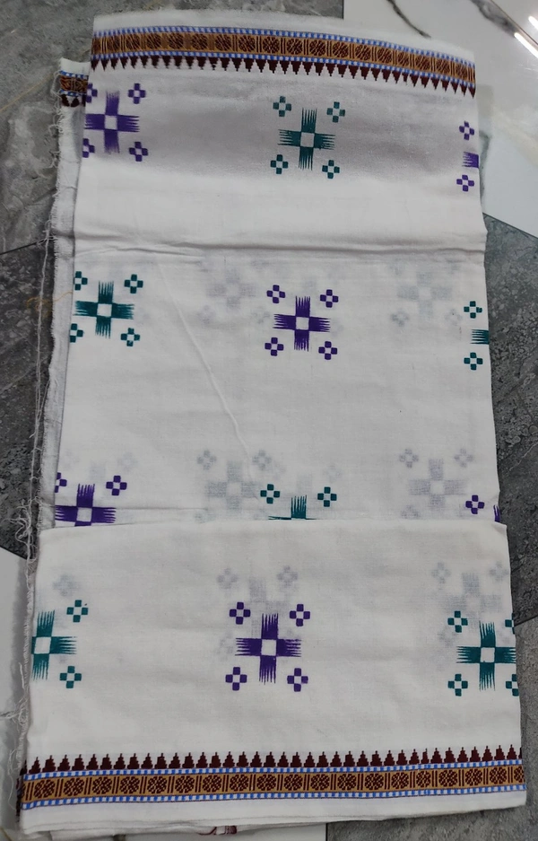 Sivakami Handloom Jagannath Cotton White Gamchha - ASST, 2.25 MTR