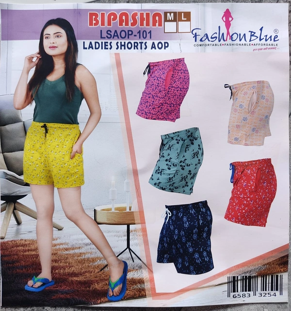 Fashion Blue Bipasha Ladies Short - ASST, M