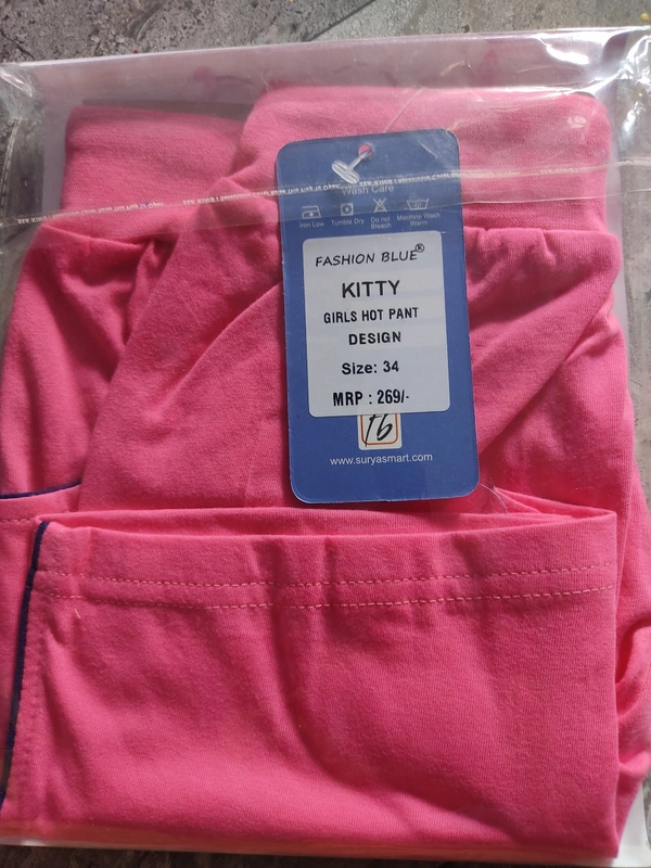 Fashion Blue Kitty Girls Hot Pant - ASST, 34