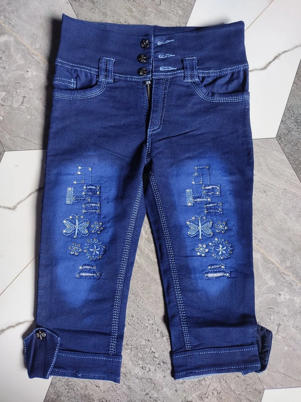 Nusrat Ladies Jeans Capri - ASST, 30