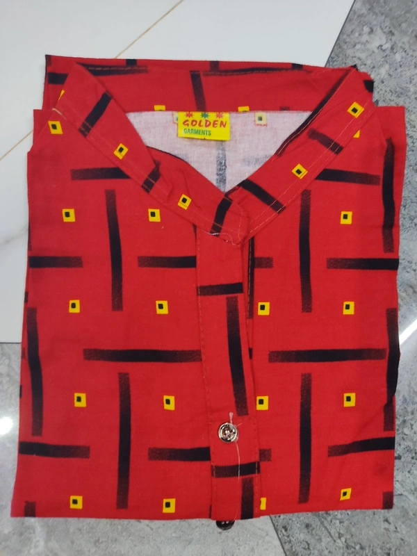 Golden Cotton Kurti - ASST, Regular