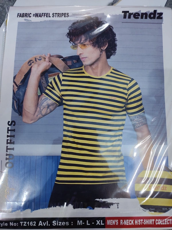 Trendz Outfits Round Neck T-shirts - ASST, M