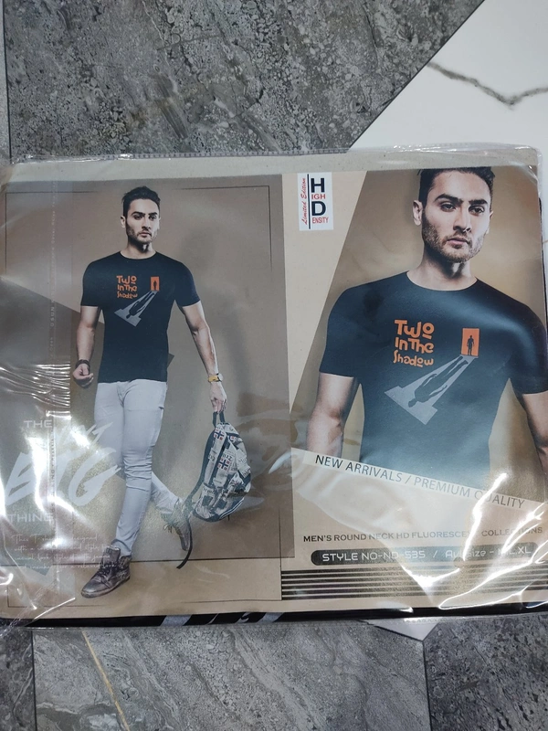HD (High Density) Round Neck T-shirts - ASST, L