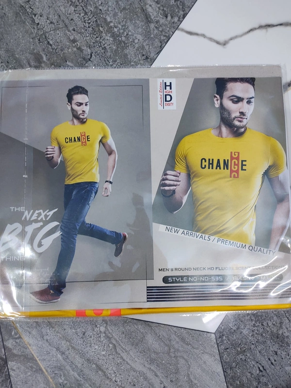 HD (High Density) Round Neck T-shirts - ASST, L