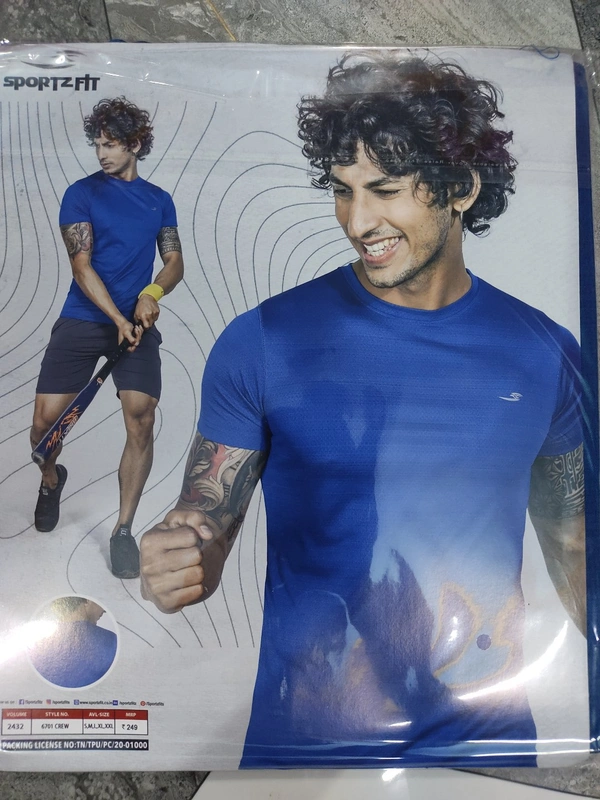 Sportz Fit Sports Round Neck T-shirts - ASST, L