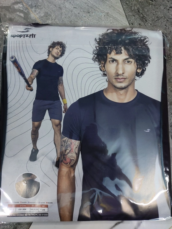 Sportz Fit Sports Round Neck T-shirts - ASST, L