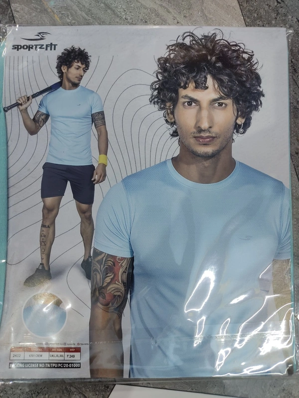 Sportz Fit Sports Round Neck T-shirts - ASST, L