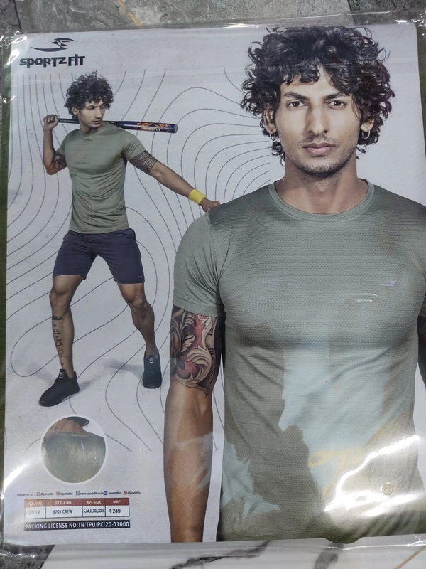 Sportz Fit Sports Round Neck T-shirts - ASST, L