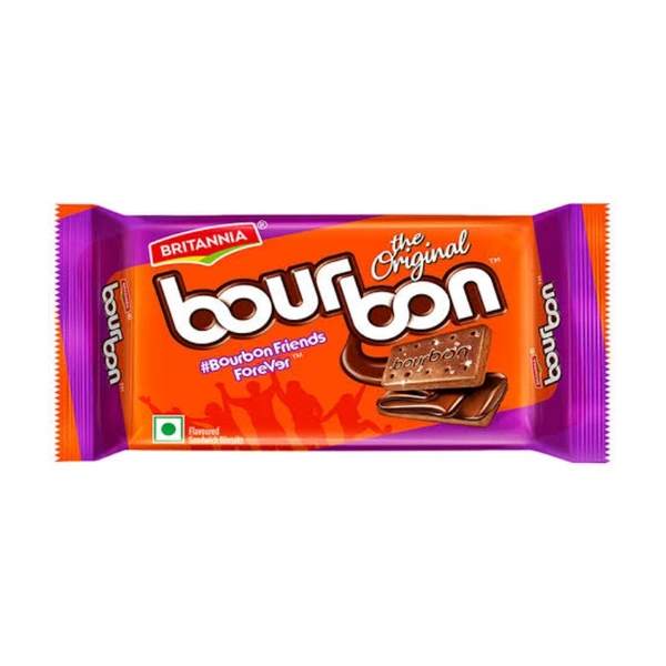 Britannia Bourbon Cream Biscuit - Chocolate Flavor - 60 gm