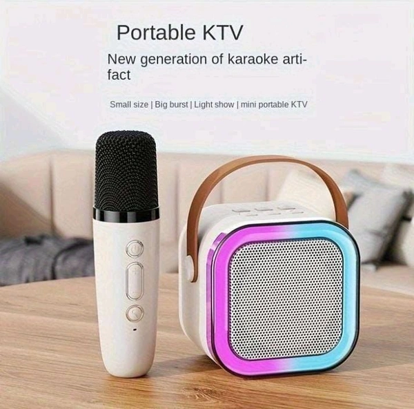 Karyoke Speaker With Single Mike - Blue, Free