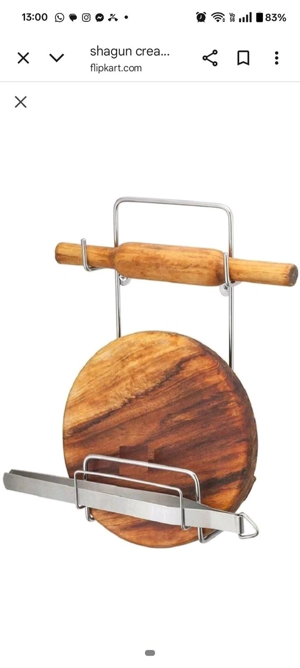 Circular Board N Rolling Pin Stand 