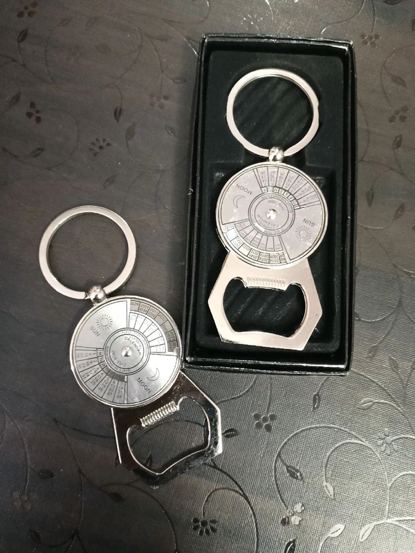 Calendar Keychain With Opener 