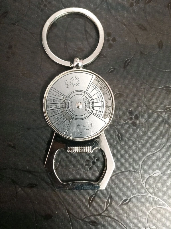 Calendar Keychain With Opener 