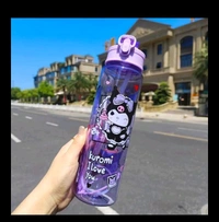 Cartoon Print Water Bottle Sipper