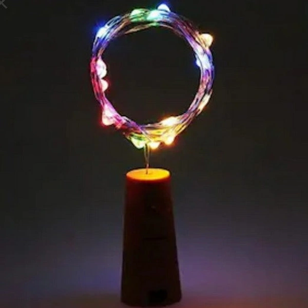 Cork Light Multicolored  (Pack Of 2) Without Bottle 
