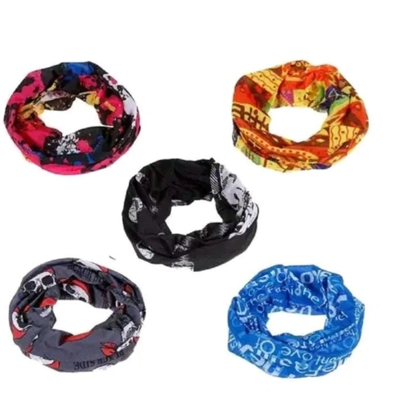 5 In 1 Mask Neck Band (Bandana) Printed 