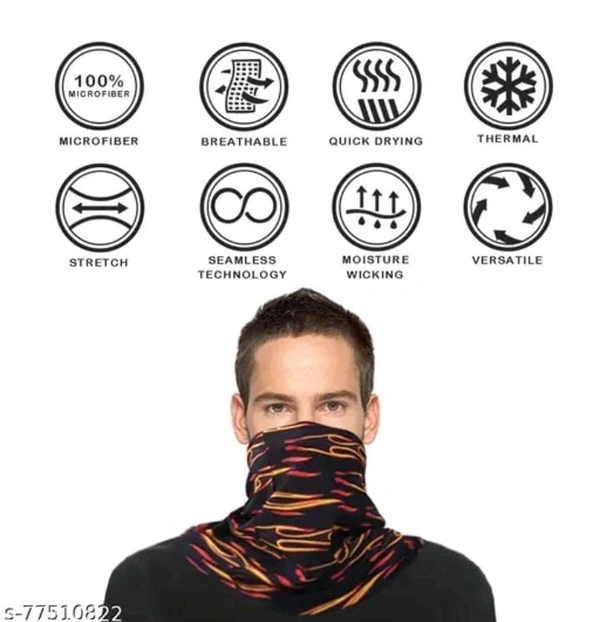 5 In 1 Mask Neck Band (Bandana) Printed 