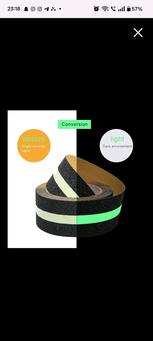 Stairs Radium Glowing Tape (Antislip)